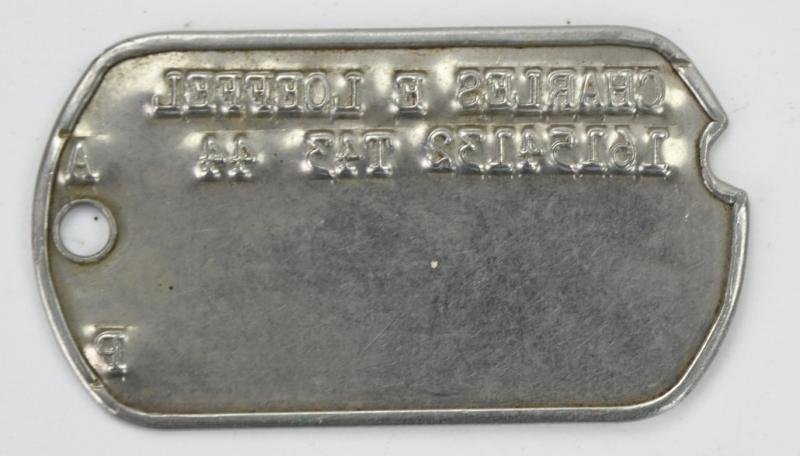 USAAF WW2 Dog-Tag 'Charles E Loeffel' — image 3