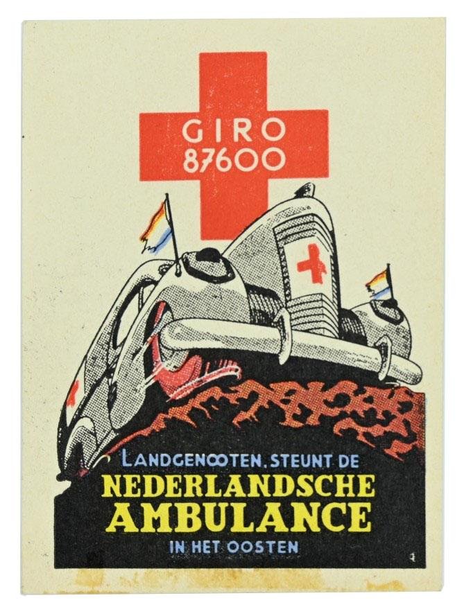 Dutch Support Stamp for the Dutch Ambulance Red Cross on the Eastern Front.