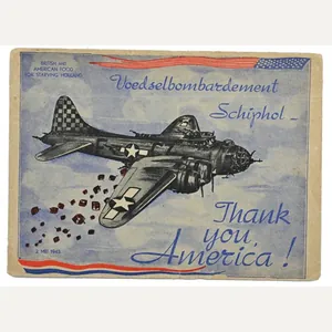 Allied WW2 Food Dropping Postcard