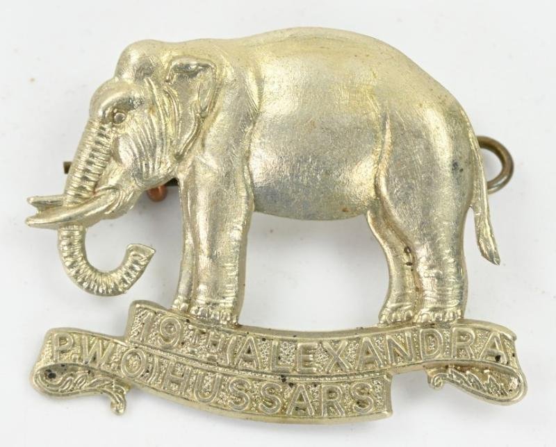 British Army pre-WW1 19th Royal Hussars (Queen Alexandra's Own) Cap Badge — image 2