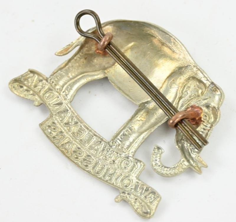 British Army pre-WW1 19th Royal Hussars (Queen Alexandra's Own) Cap Badge — image 4