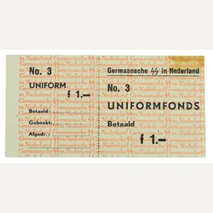 Dutch Waffen-SS Uniform Collecting Coupon