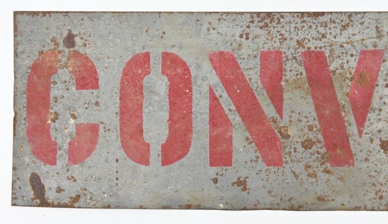 US WW2 Road Sign 'Convoy' Normandy — image 2