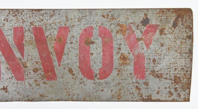 US WW2 Road Sign 'Convoy' Normandy — image 3