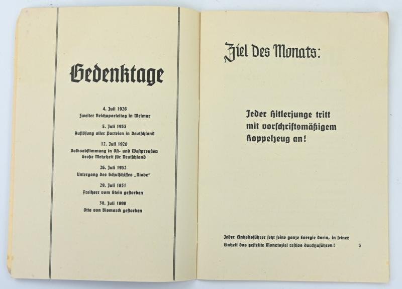 German Hitler Youth Booklet 'Fuhrerdienst' Westfalen 1938 — image 3