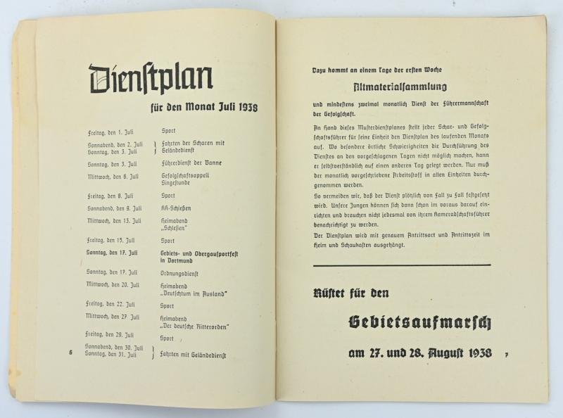 German Hitler Youth Booklet 'Fuhrerdienst' Westfalen 1938 — image 4