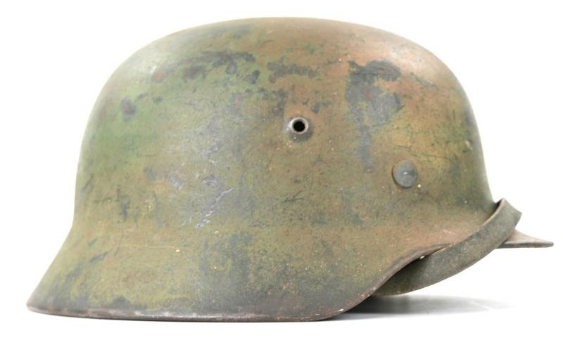 German WH M35 Ex DD Normandy Camo Helmet