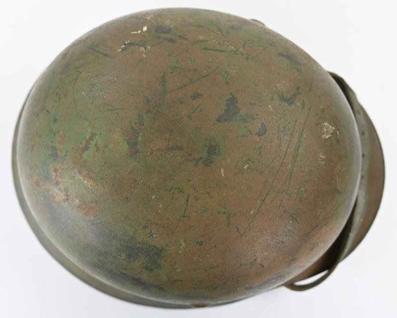 German WH M35 Ex DD Normandy Camo Helmet — image 10
