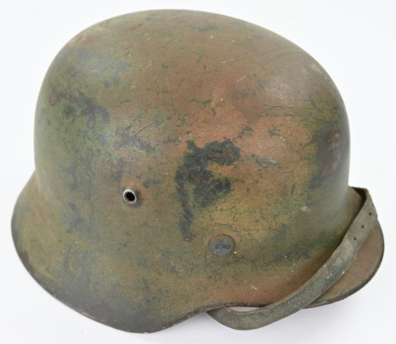 German WH M35 Ex DD Normandy Camo Helmet — image 18