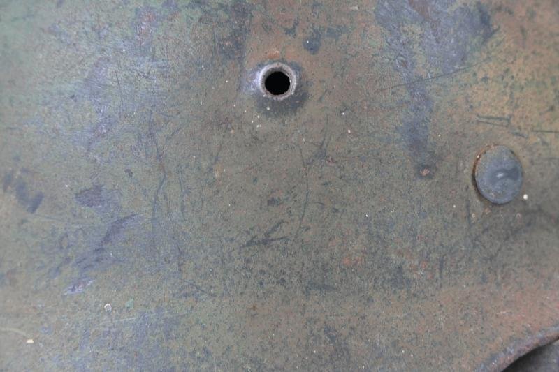 German WH M35 Ex DD Normandy Camo Helmet — image 3