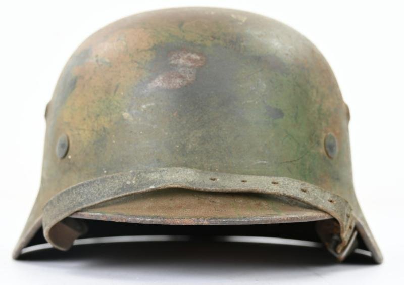 German WH M35 Ex DD Normandy Camo Helmet — image 5
