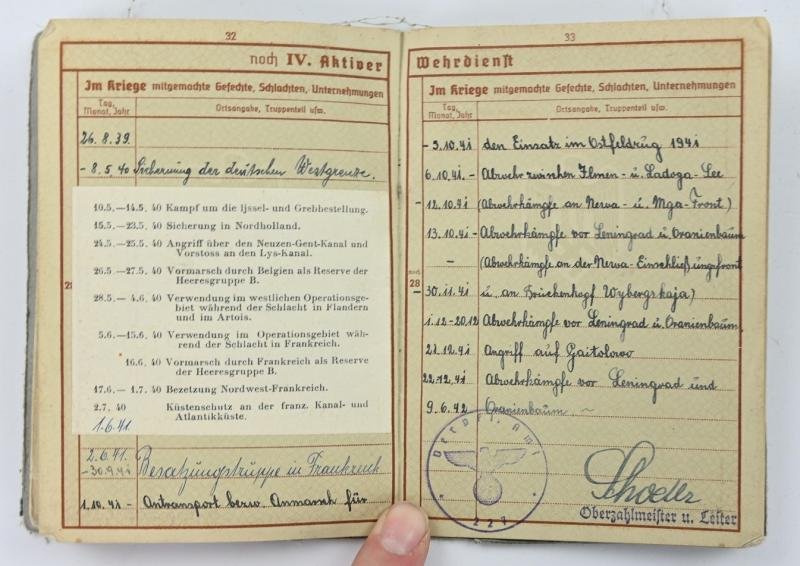 German WH Wehrpass 'Holland May '40' — image 11