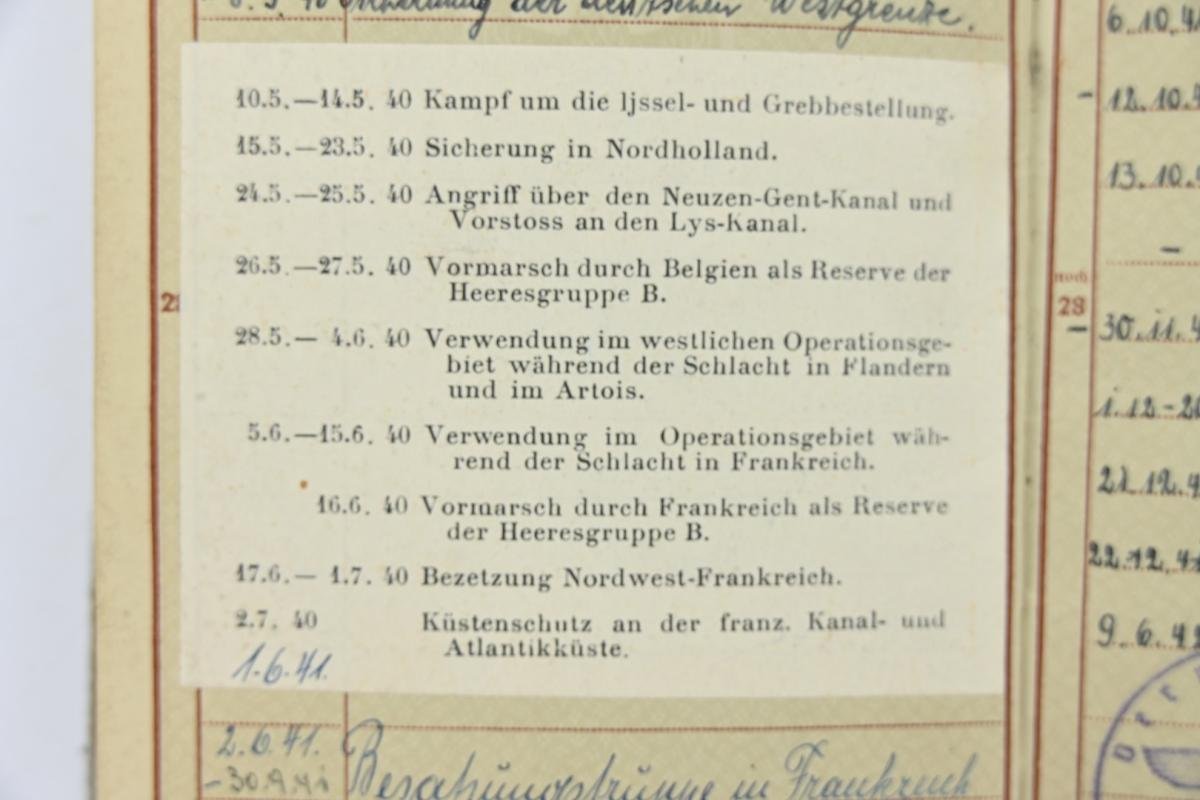 German WH Wehrpass 'Holland May '40' — image 12