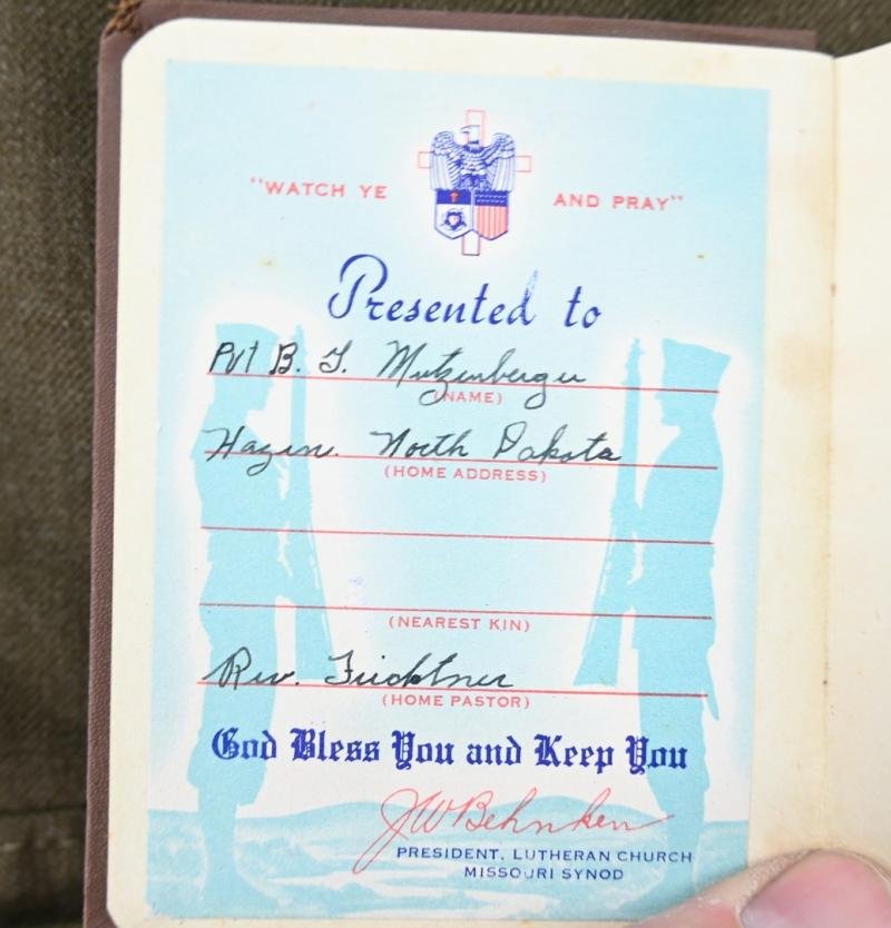 US WW2 5th Army Grouping 'Pvt B.J. Mutzenberger' — image 12