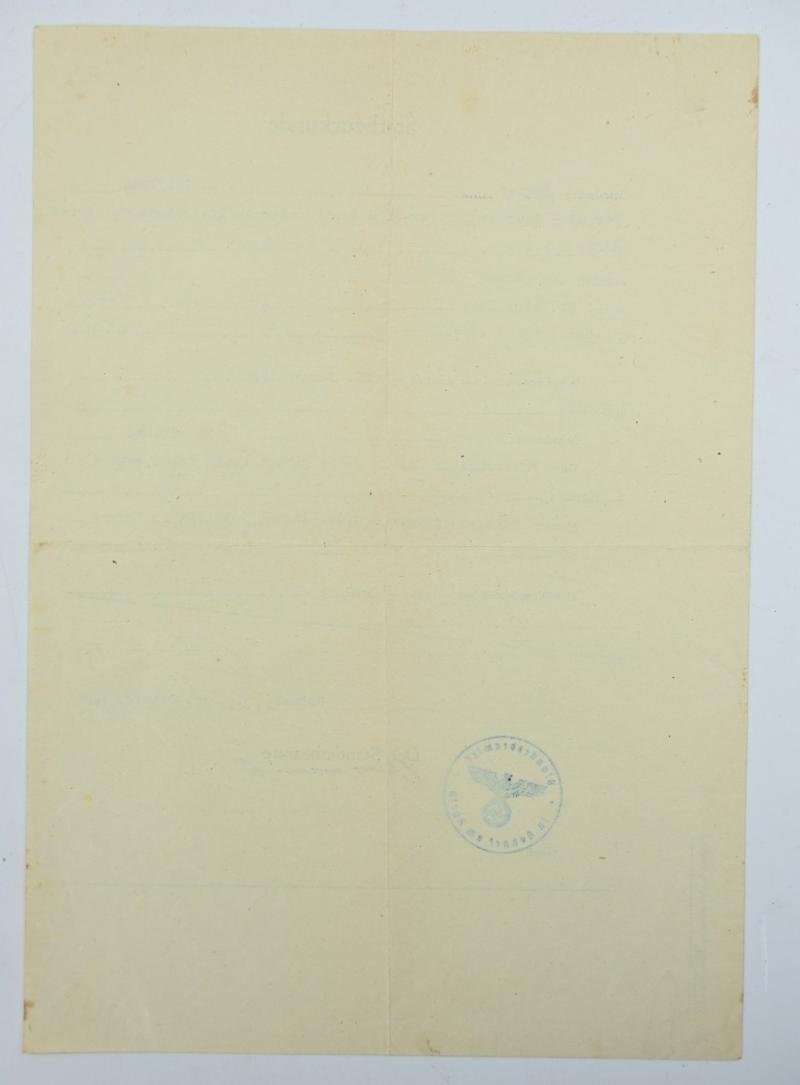 German Death Certificate 'SS Sturmann Krebs' — image 5