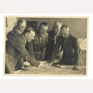 German Picture of Adolf Hitler with his Staff