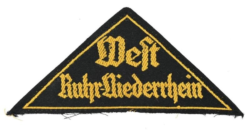 German Hitler Youth Sleeve Region Triangle ''West Ruhr-Niederrhein'