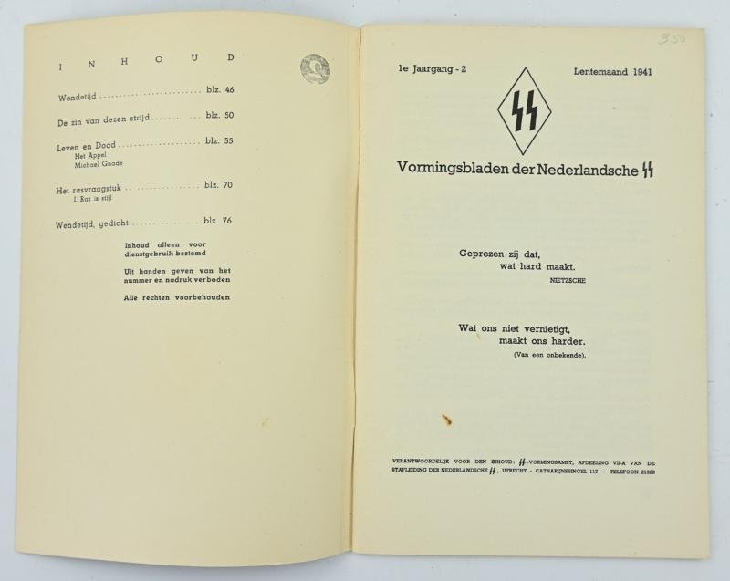 Dutch SS Booklet 'Vormingsbladen' Lentemaand 1941 — image 2