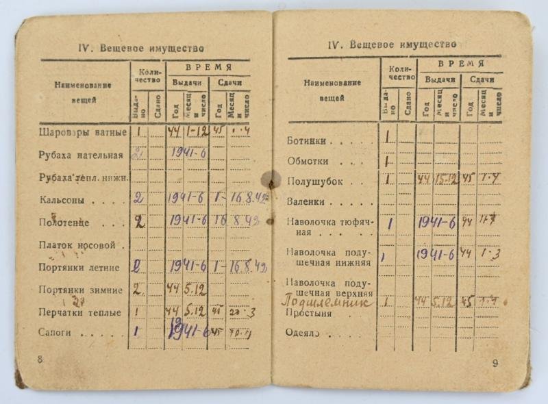 Sovjet Army WW2 Member Card — image 8