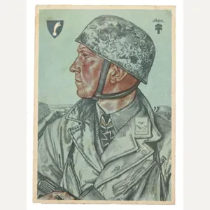 German Postcard of Hauptmann Delica