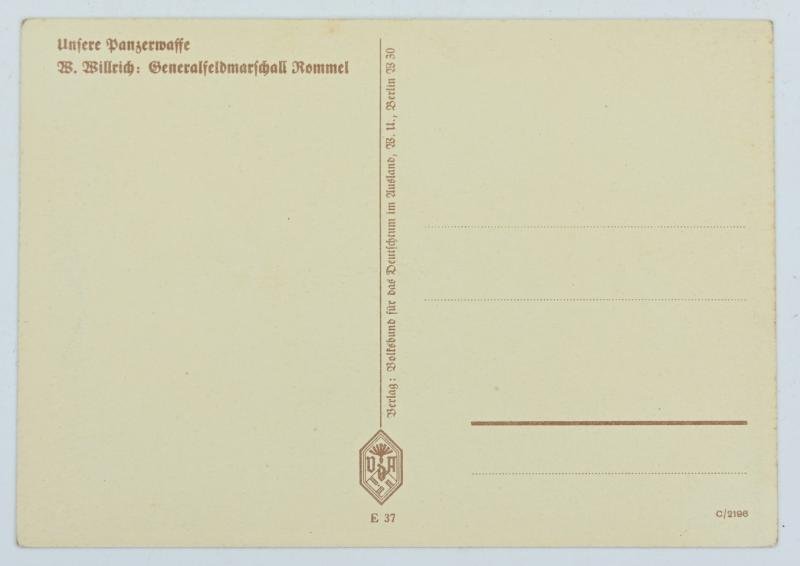 German Postcard of Generaloberst Rommel — image 2