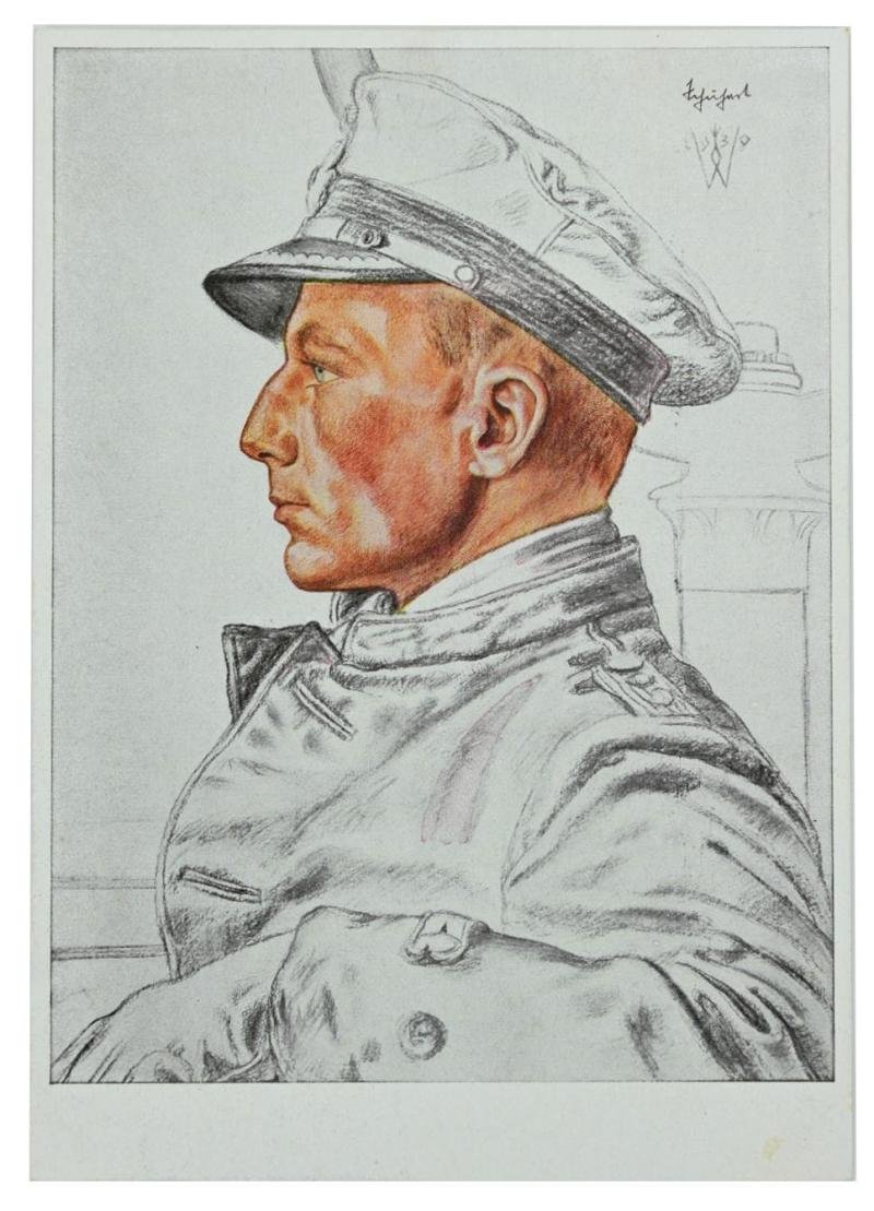 German KM Postcard ''Kapitanleutnant Schuhart'