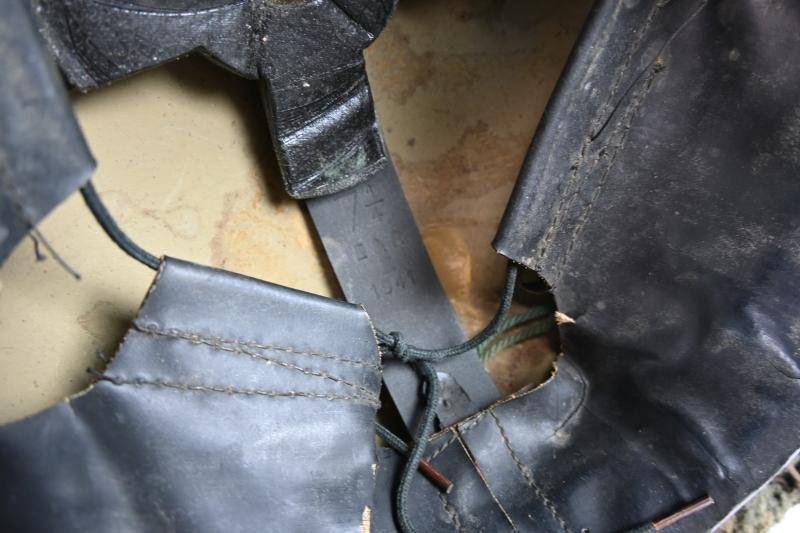 British WW2 Brody Helmet with camo net and first aid pack — image 12