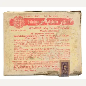 US WW2 Medical Morphine Tartrate Package