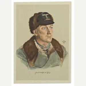 German WH Panzer Postcard 'Hans-Detloff von Cossel''