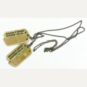 US WW2 Dog-tags with Silver Chain 'William F. Dickey'