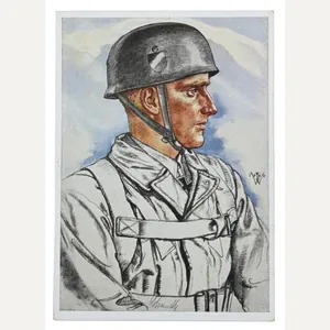 German Postcard of FSJ Oberleutnant Schmidt