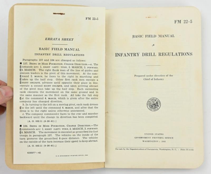 US WW2 FM 22-5 Basic Field Manual Infantry Drill Regulations — image 2