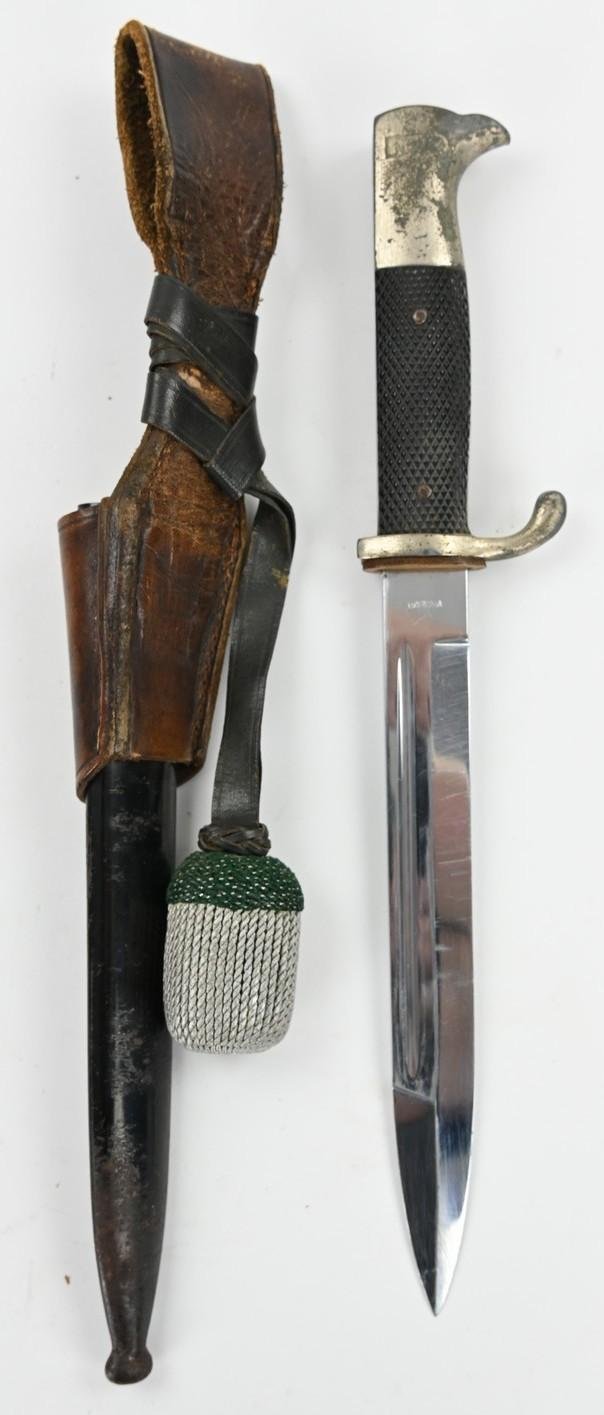 German WH Short K98 Parade Dress Bayonet with Frog and Portopee — image 4