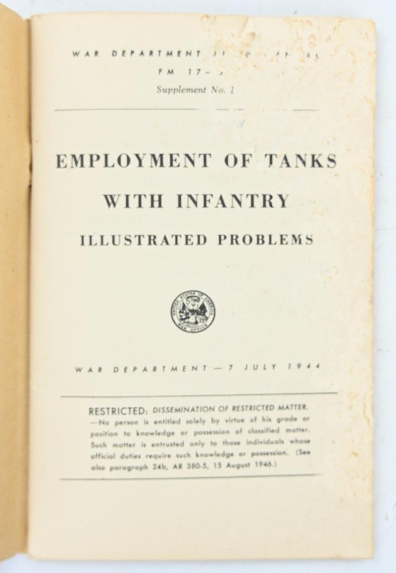 US WW2 Field Manual FM17-36 Tanks with Infantry — image 2