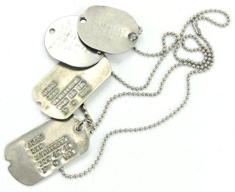 USN/USMC Dog-tag set 'Alan L. Mathiesen'
