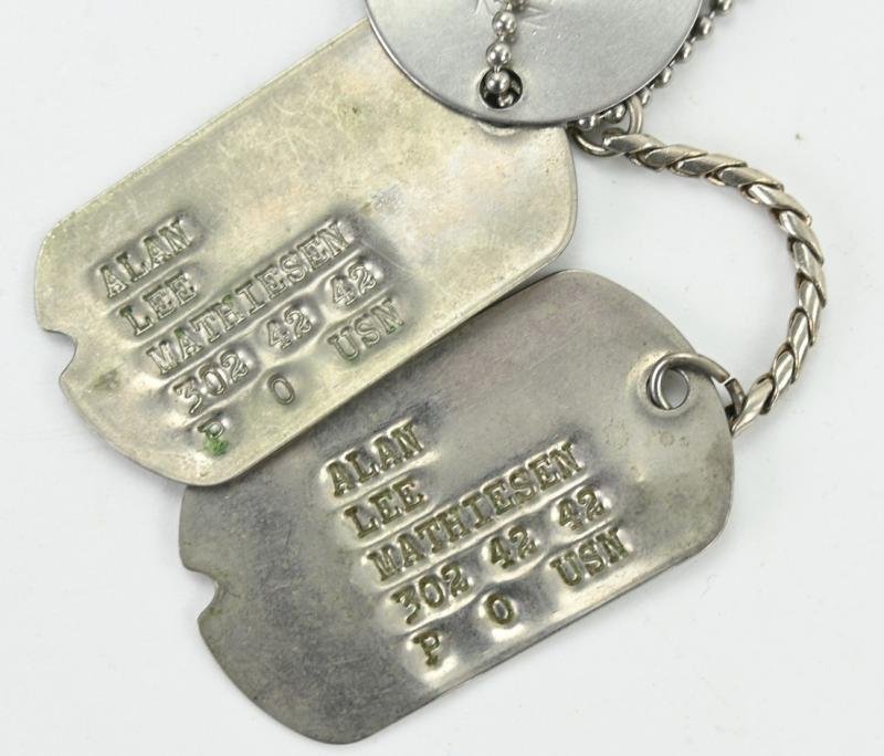 USN/USMC Dog-tag set 'Alan L. Mathiesen' — image 3