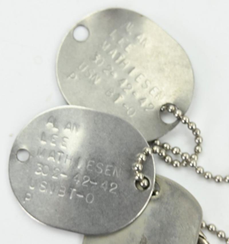 USN/USMC Dog-tag set 'Alan L. Mathiesen' — image 4