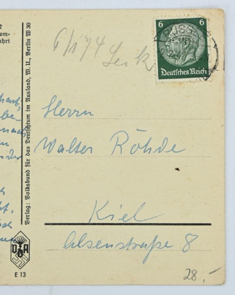 German KM Postcard 'Kapitanleutnant Schepke' — image 4