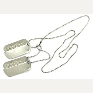 US WW2 Dog-tag Set with Chain 'Henry C. Newman'