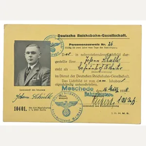 German Third Reich Reichsbahn Membercard
