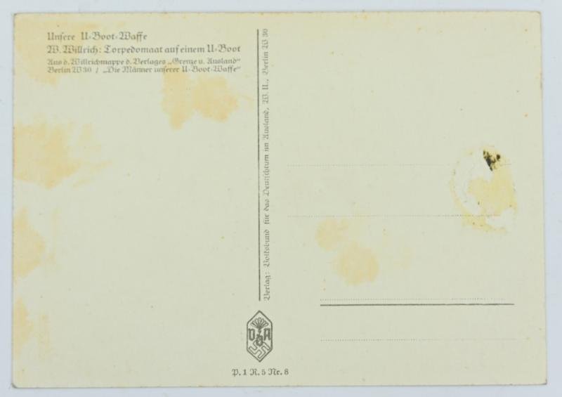 German KM Postcard 'Torpedomaat' — image 2