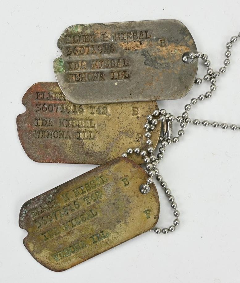 US WW2 Dog-Tag set 'Elmer Harold 'Andy' Missal' — image 2