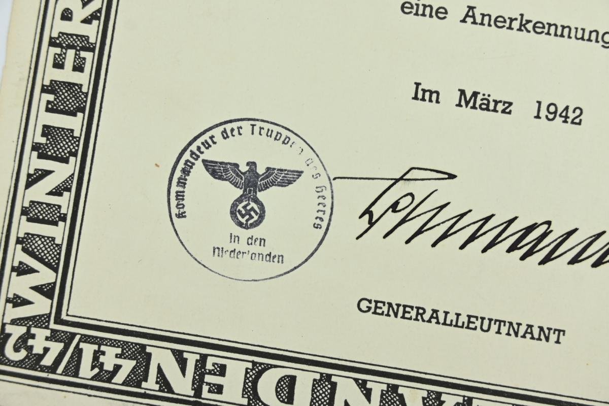 Dutch Honor Award Certificate of Oberschütze Wilhelm Homann — image 4