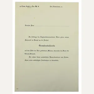 German Waffen-SS Blanco Death Notice Ede Holland