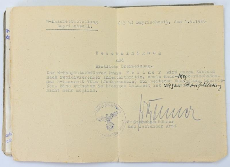 German Waffen-SS Soldbuch SS-hauptsturmführer Erwin Fellner — image 16