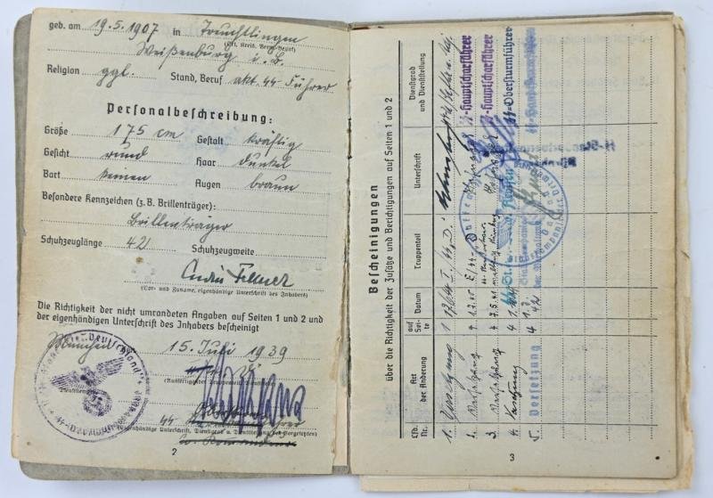 German Waffen-SS Soldbuch SS-hauptsturmführer Erwin Fellner — image 4