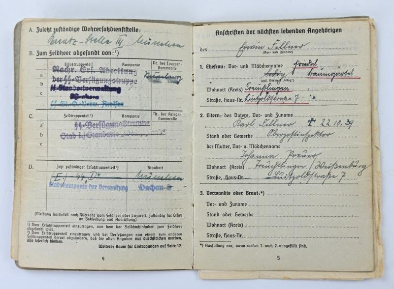 German Waffen-SS Soldbuch SS-hauptsturmführer Erwin Fellner — image 7