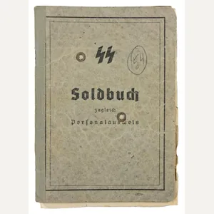 German Waffen-SS Soldbuch SS-hauptsturmführer Erwin Fellner