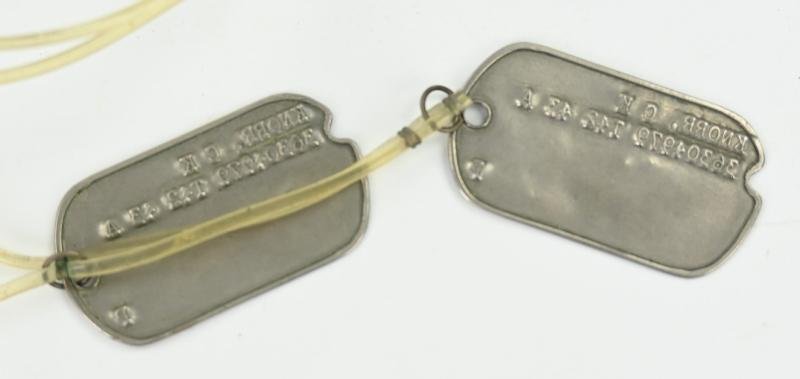 US WW2 Dog-tag Set 'C.W. Knorr'' — image 3