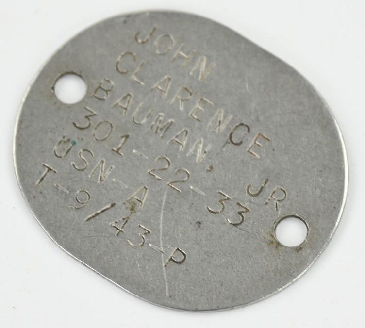 USMC WW2 Dog-Tag 'John C. Bauman Jr.' — image 2